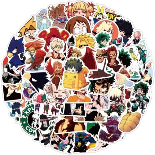 10/30/50PCS My Hero Academia Anime Stickers Waterproof Motorcycle Luggage Guitar Classic Cartoon Graffiti Sticker Kid Toy Decal