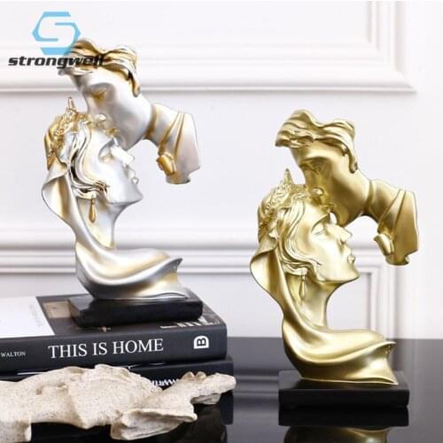 Strongwell Home Supplies Decoration Animal Figurines Abstract Resin Sculpture Statue TV Cabinet Decoration Accessories Crafts