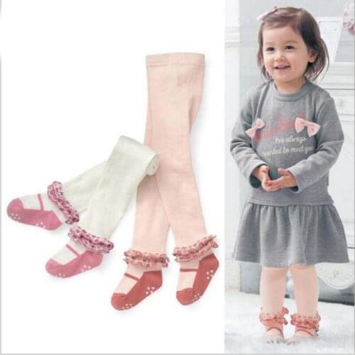 Warm toddler Girls Leggings Winter baby Floral Stockings Autumn Thick kids Pants princess dacing pants 1-7y