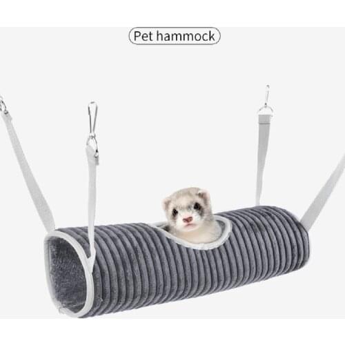Hamster Tunnel Hammock for Small Animals Sugar Glider Tube Swing Bed Nest Sleeping Bed Rat Ferret Toy