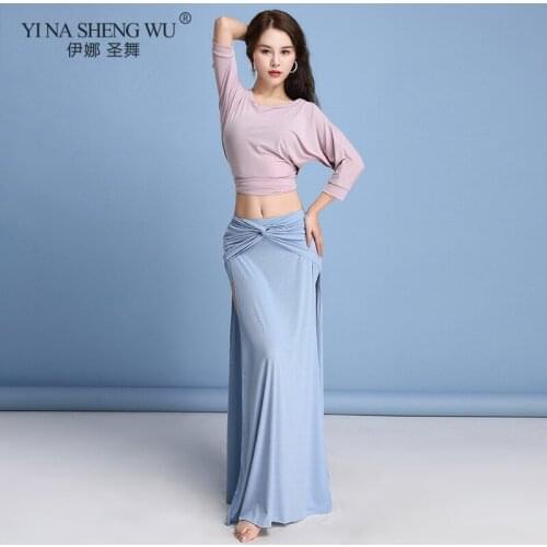 Adult Oriental Practice Set Wear Performance Dancing Women Bellydance Elegant Charm Tops +Skirt Belly Dance Costume Set Clothes