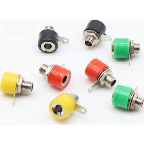 10pcs/lot 4mm banana binding post 4mm banana socket Free shipping 5color/lot