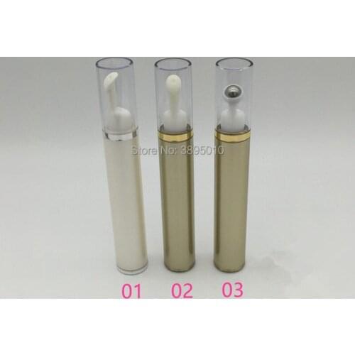 15ml white color plastic roll on tubes for eye cream , empty pear white roller tube F578