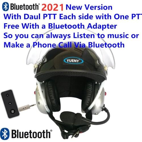 2018 New YUENY paramotor helmet with silver noise canceling headset FREE with BLUETOOTH Adapter powered paragliding helmet