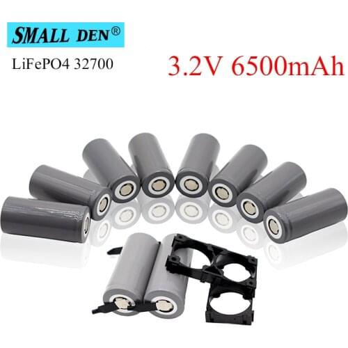 3.2V 6500mAh LiFePO4 32700 35A continuous discharge 55A high-power rechargeable battery + DIY nickel sheet and bracket