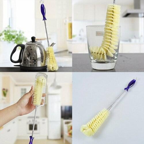 40CM Long Handle Flexible Bottle Cleaning Brush Kitchen Teapot Cleaner Tool