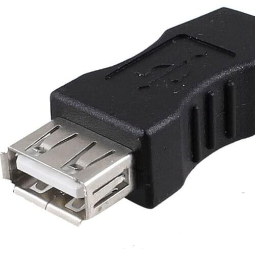 USB printer adapter type A female - type B male black silver tone #8