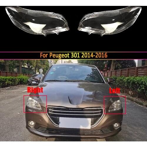 Car Headlamp Lens For Peugeot 301 2014 2015 2016 Car Headlight Headlamp Lens Auto Shell Cover