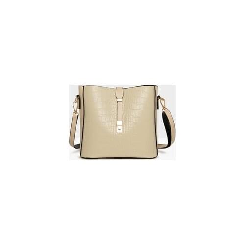 Black Women Crocodile Leather Pattern Accessory Canta