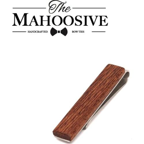 Mahoosive Wooden Tie Clip for Men Tie Bar wood Necktie Clips Pin For Mens Gift