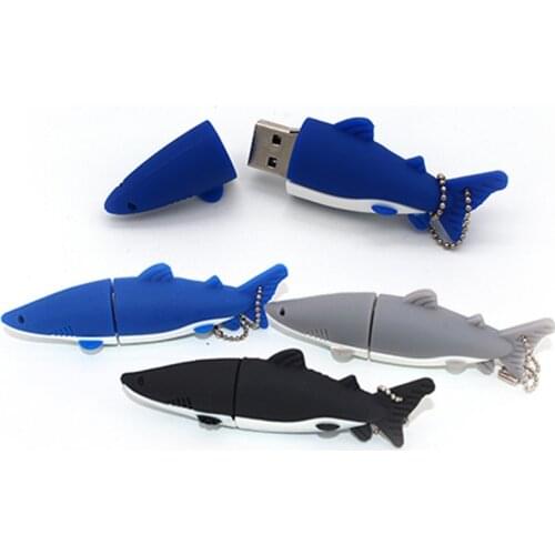 Animal Shark Pendrive Usb Flash Drive 128gb 64gb 32gb 16gb 8gb 4gb Usb Stick 256gb Real Capacity Pen Drive