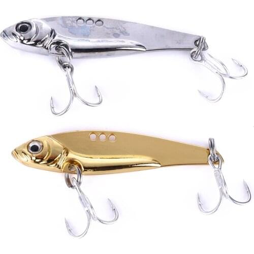 HENGJIA 100pcs 7g/11g Hard Metal Vib Fishing Lures Wobbler Vibration Pike Carp Fishing Baits Pesca Fishing Tackles