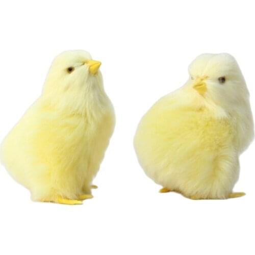 Simulation Chick Cute Animal Faux Plush Doll Kids Story Telling Prop Chicken Kawaii Room Decor Figurines for Interior Ornaments