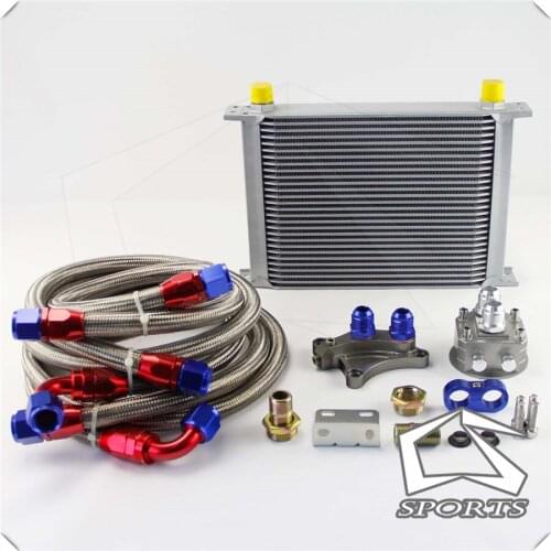 28 Row 10AN Oil Cooler Kit For Nissan 200SX S13 S14 S15 SR20 SR20DET 180SX