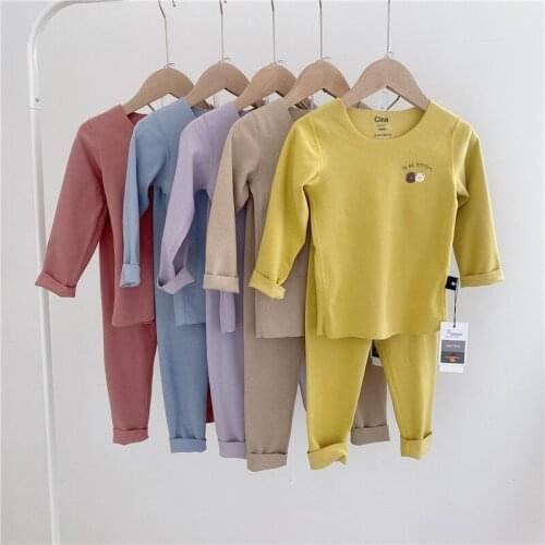 Baby Boys Girls Homewear Suits Autumn Winter Kids Cartoon Cotton Soft Sleepwear Set Toddler Children High Quality Underwear Sets