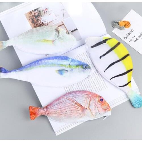 Creative Stationery New Sea Fish Pencil Bag High Simulation Pen Case Fish Modeling Pencil Pouch