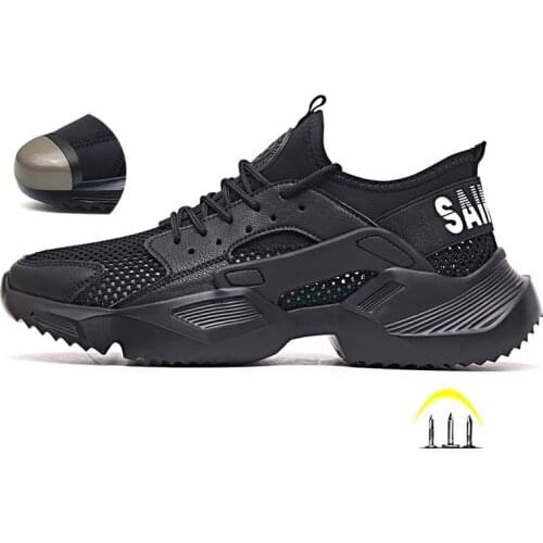 New exhibition Work Safety Shoes 2019 fashion sneakers Ultra-light soft bottom Men Breathable Anti-smashing Steel Toe Work Boots