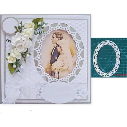 Metal Cutting Dies Wedding Lace Background Frame Cut Die Scrapbooking Dies Craft Die Paper Knife Mould Blade Punch Stencils Dies
