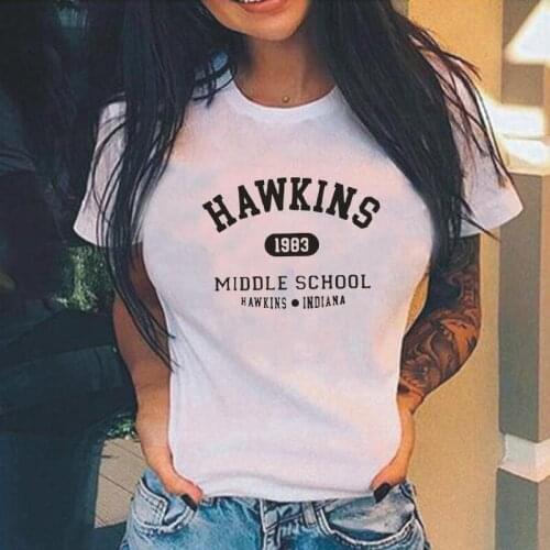 Fashion Stranger Things Printed Letter Tee Shirt Femme Casual Harajuku Summer Short Sleeve T Shirt Women Tops Camiseta Mujer