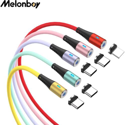 Strong Mangetic Charger Usb Type C Cable LED Liquid Silicone Wire Charger for iphone 11 12 Huawei Samsung Note10 Charging Cord