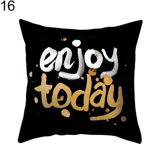 Sofa Bed Pillow Case Positive Letters Print Throw Cushion Cover Home Cafe Decor Car decoration decoration on your sofa