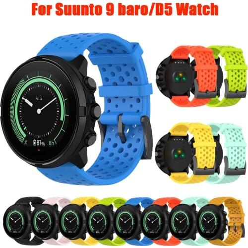 New Silicone Rubber Watch Strap For Suunto 9/9 baro/ D5/Suunto 7 Watch 24mm Watchband Spartan Watch Band HR Bracelet accessories