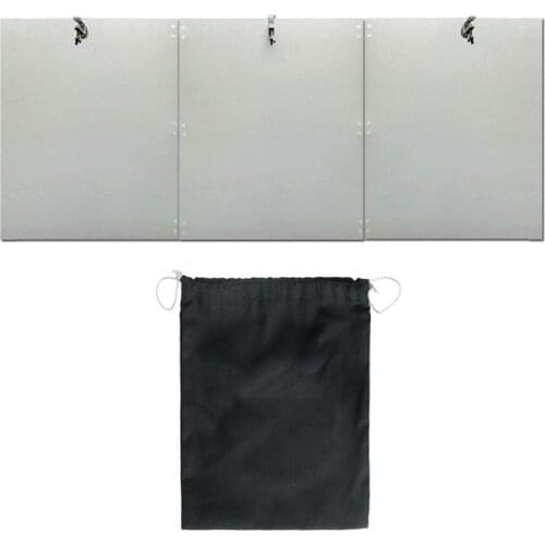 Reflector Shield Patio Heater Outdoor With Storage Bag Long Lasting 3pcs 35X15 Inches Aluminum For Propane Natural Gas 3PCs