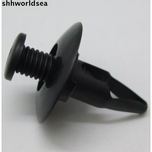 Shhworldsea plastic fastener clip front rear bumper push type retainer fits into 8mm hole for nissan 01553-03201 from 1982-on