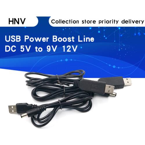 Usb Power Boost Line Dc 5v To Dc 9v / 12v Step Up Module Usb Converter Adapter Cable 2.1x5.5mm Plug