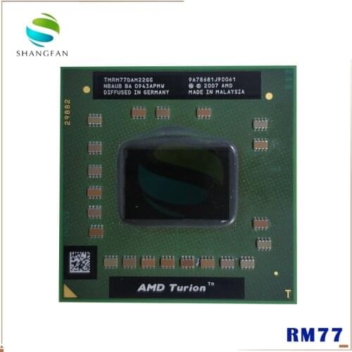 AMD Turion 64 X2 Mobile technology RM-77 RM 77 RM77 2.3 GHz Dual-Core Dual-Thread CPU Processor TMRM77DAM22GG Socket S1