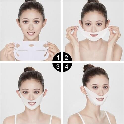 Drop ship 5pcs/set Firming Lift Skin Face Mask Chin V Shaped Collagen Sheet face Mask Anti Wrinkle Fine Lines skin care white