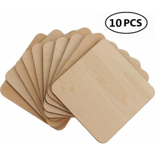 10pcs 70mm 2.75inch Birch Wood Craft Unfinished Blank Coasters for Craft Projects Wedding Diy Decor