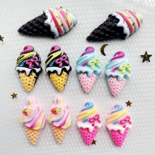 Ice cream resin flat back home decor scrapbook DIY make decorative materials 20pcs/lot