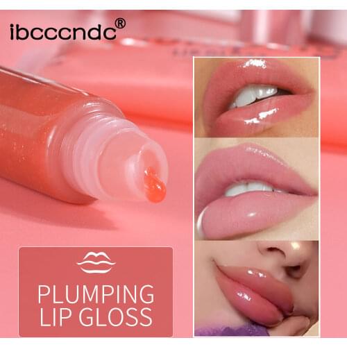 Moisturizing Gloss Plumping Lip Gloss Lip Plumper Makeup Glitter Nutritious Liquid Lipstick Cherry Mineral Oil Clear Lip Gloss
