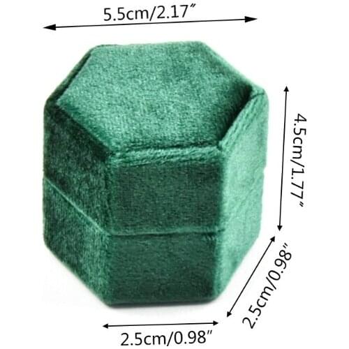 Vintage Velvet Ring Box Double Slots Wedding Supplies Amazing Shooting Props
