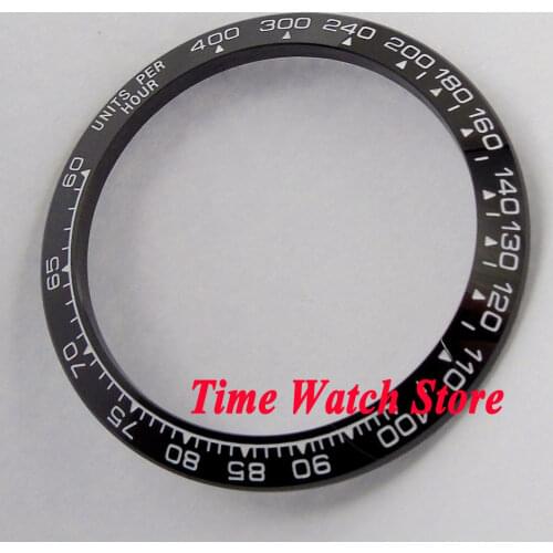 39mm high quality white marks black ceramic bezel insert for GMT mens watch B45