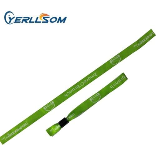 YERLLSOM 300PCS 15*350mm hot selling woven design fabric wristbands bracelets for events YW19070501