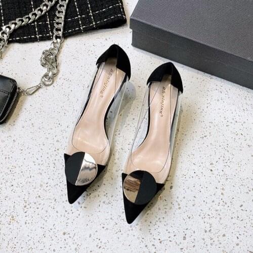 Shoes Women Heels Red Womens New High Heels Heel Splicing Chaussure Femme Zapatos Mujer