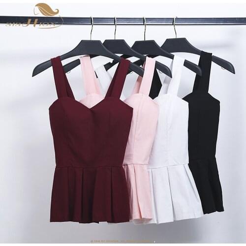 SISHION 2021 Bustier Crop Top Summer Women Tank Top Black White Pink Short Vest Sexy Camis Women Tops Cropped Feminino VT0007