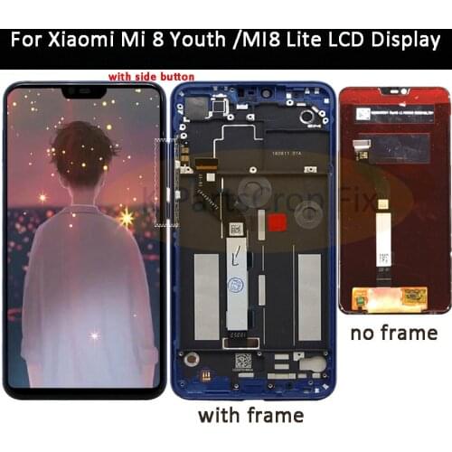 For Xiaomi Mi8 Lite LCD Display Touch Screen Digitizer Assembly For Xiaomi Mi8 Lite LCD Youth 8X for Mi 8 Lite LCD with frame