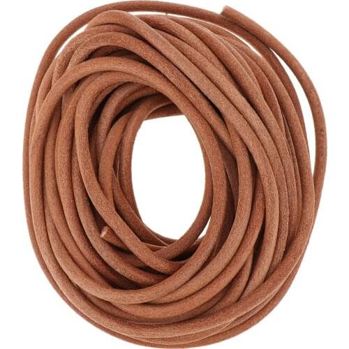 1 Roll Soft Round Jewelry PU Leather Cord, 10 Meters 5mm, 6mm, 8mm Diameter