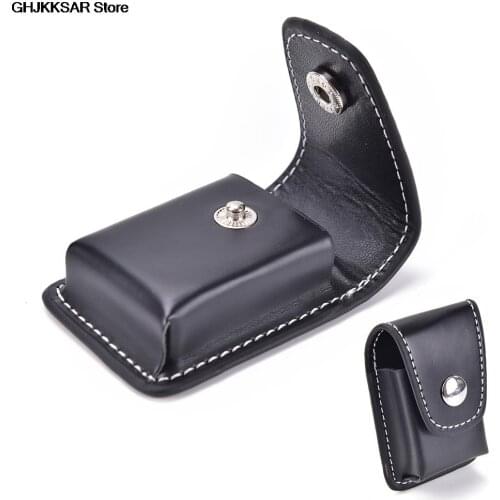 1Pc Small Box Case For Super Match High Leather Cover Men Windproof Zippo Cigarette Lighter Gift Box Holder Bag