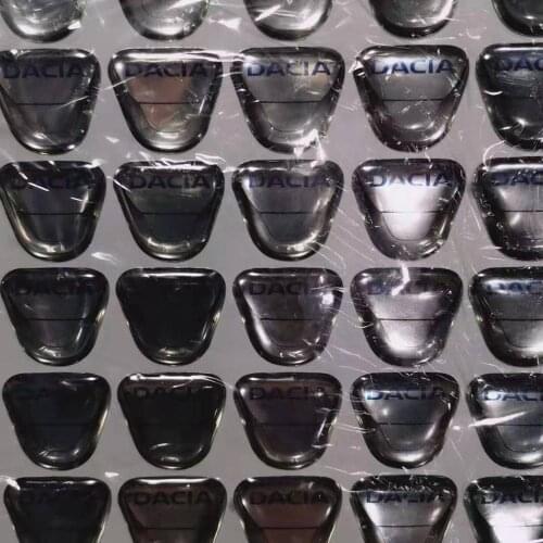 19.3mm 17.9mm Triangular Shape Pvc Glue CReplacement Car Key Sticker Emblem Symbol Logo for Dacia Remote Case Cover Fob