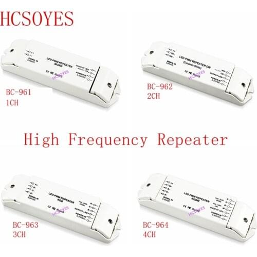 1CH/2CH/3CH/4CH High Frequency constant voltage led power repeater,DC5-24V single color/DW/RGB/RGBW led strip light controller