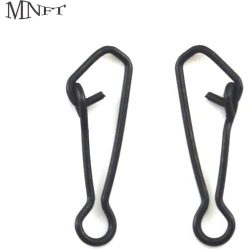 MNFT 300Pcs Brass Alloy Matt Black Snaps Lock Hooks Safety Quick Change Connectors Fishing Accessory
