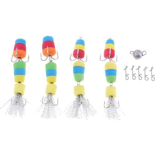 4 Pieces Soft Fishing Lures Baits Bionic Jerkbaits Crankbaits Shining Tail