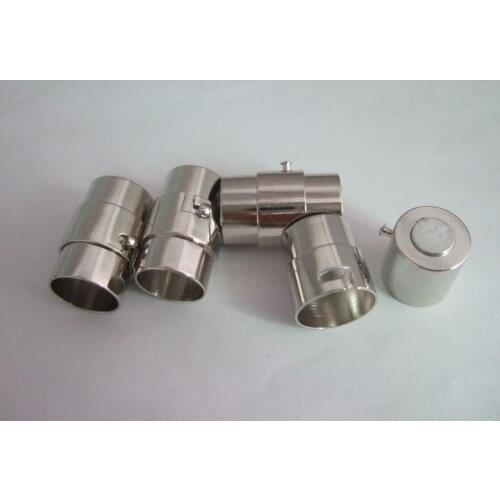 50 Sets Hole Size 8mm Magnetic Clasp with safety lock , End Cap for 8mm Round Leather