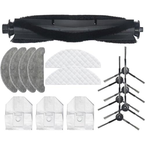 Promotion!for Roidmi EVE Plus Robot Vacuum Cleaner Main Brush Side Brush Dust Bag Mop Cloth Disposable Wipes Replacement Parts