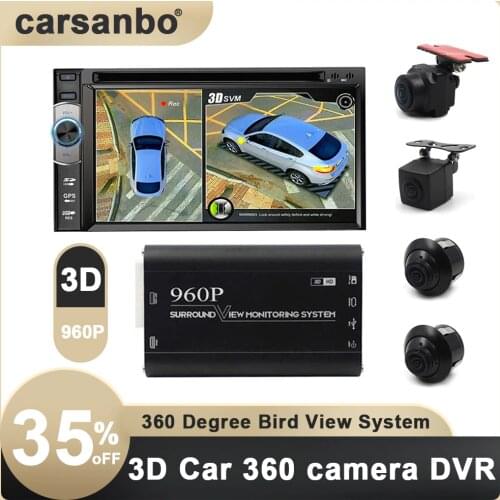 4 Camera Panoramic 360 Degree Bird View System Car DVR Rear View Camera Recording Parking Universal Side View Camera System