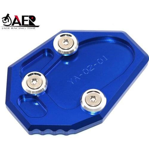 JAER Motorcycle CNC Side Stick Stand Plate Enlarge for Yamaha MT07 2014-2020 FZ07 2015-2020 XSR700 2018-2020 XJ6 FZ6R 2009-2015